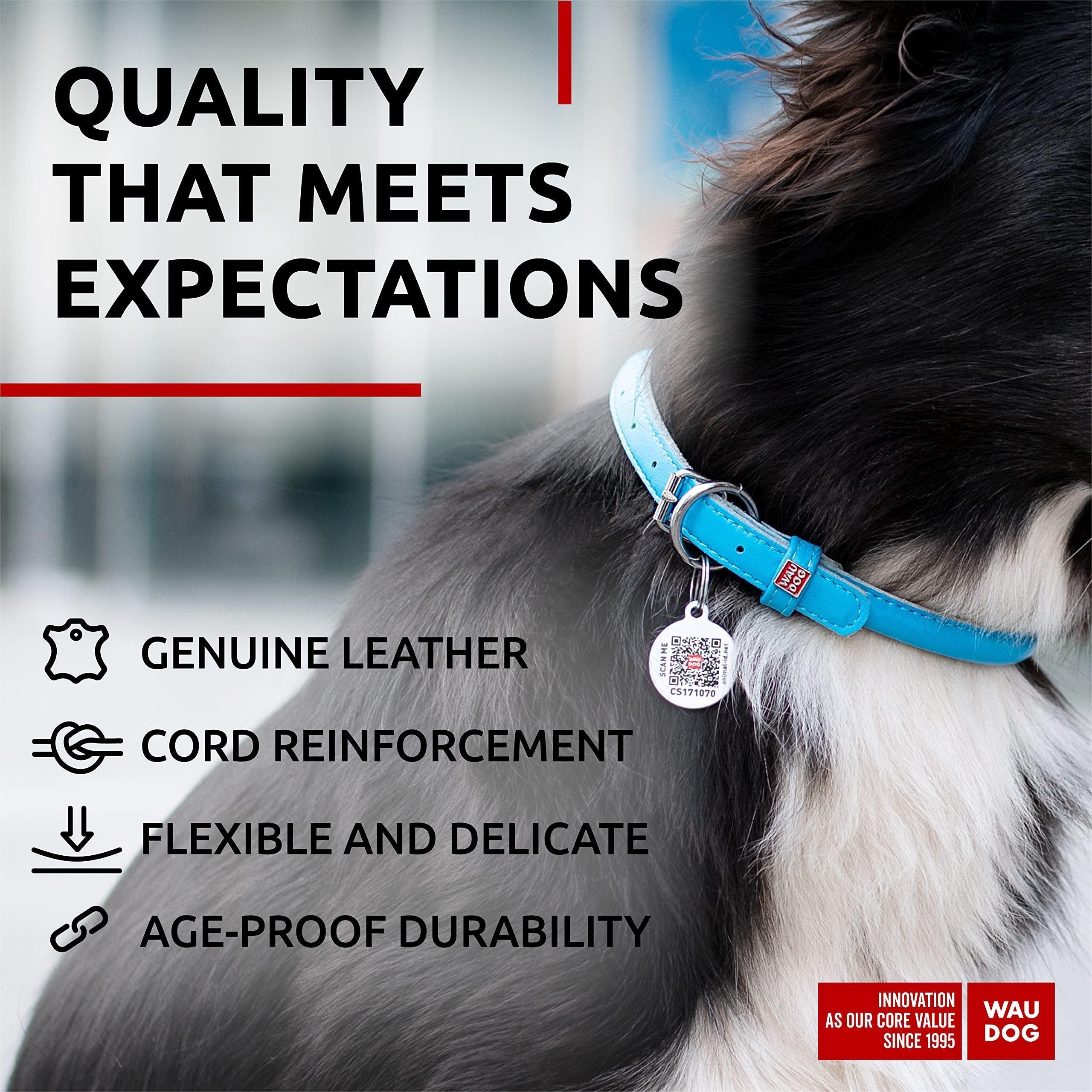 Ultra Soft Rolled Leather Dog Collar for Small Dogs Soft Padded Dog Collars for Medium Dogs Puppy Collars for Large Breed Dogs Male and Female Dog Collar