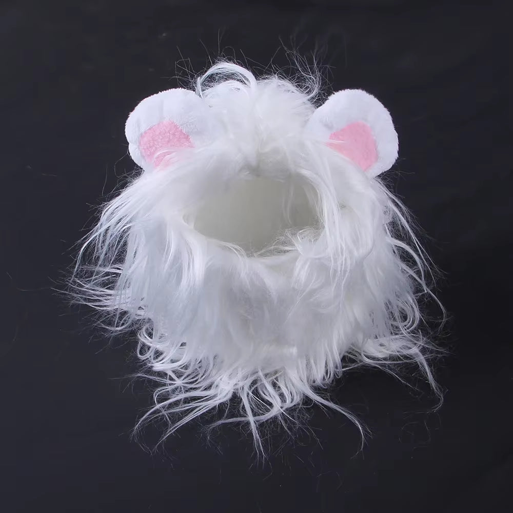 Pet Dog Halloween Costume Cosplay Lion Headgear Dog Costumes for Small Dogs Cat Wig Hat Headdress Pet Supplies