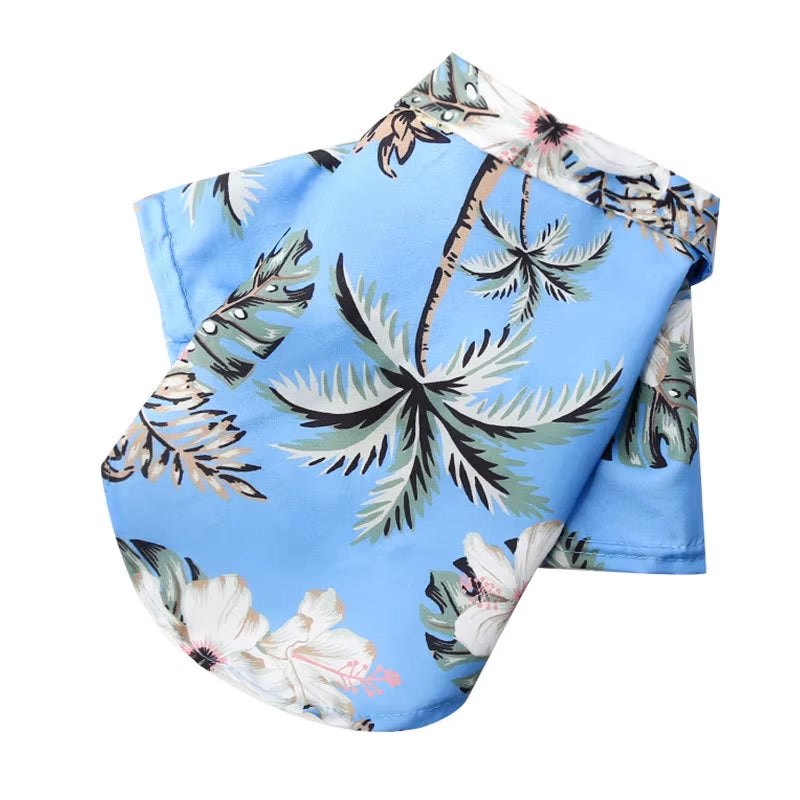 Small and Medium-Sized Dog Beach Pineapple Shirt Hawaiian Pet Dog Cat Golden Retriever Spring and Summer Season Clothing