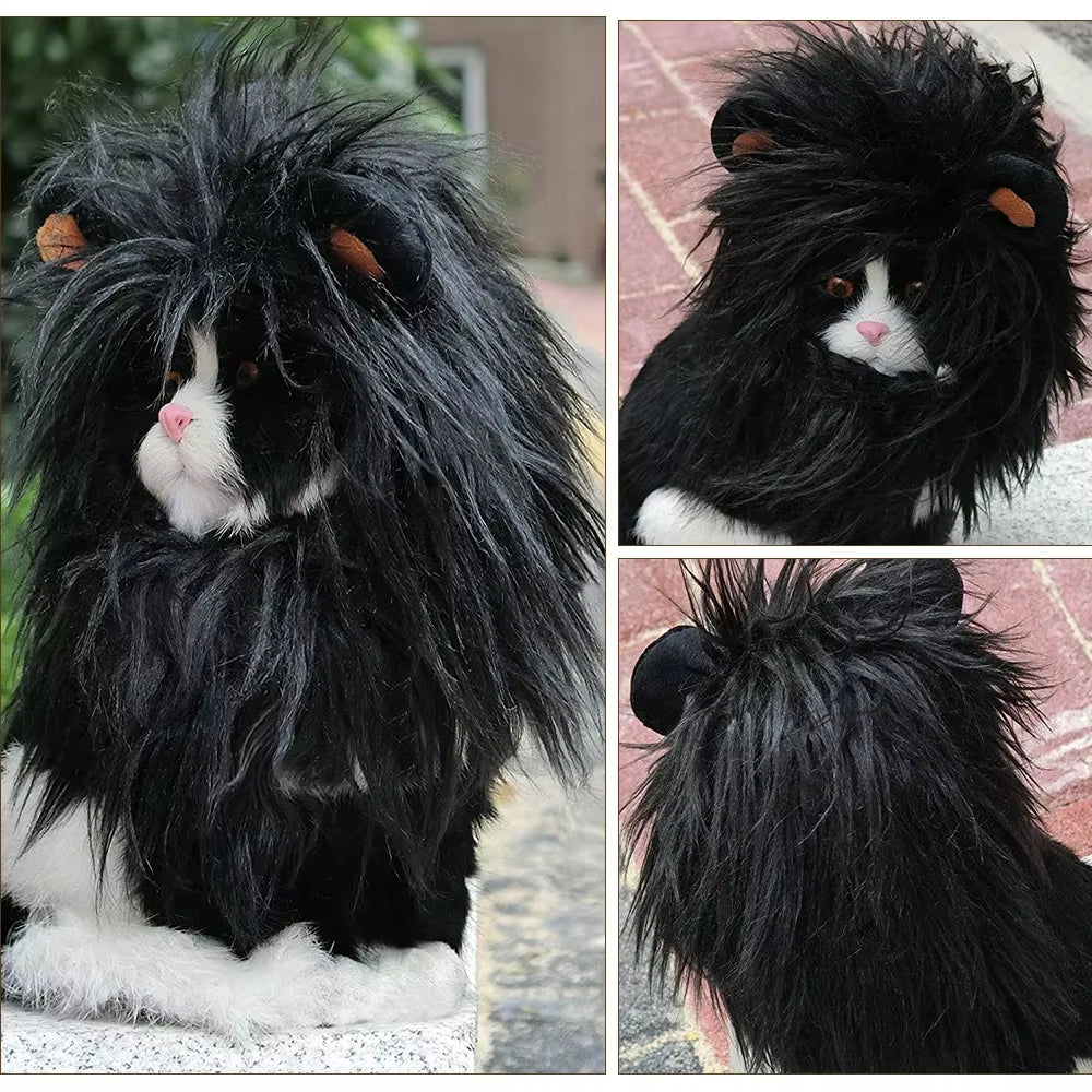 Pet Dog Halloween Costume Cosplay Lion Headgear Dog Costumes for Small Dogs Cat Wig Hat Headdress Pet Supplies