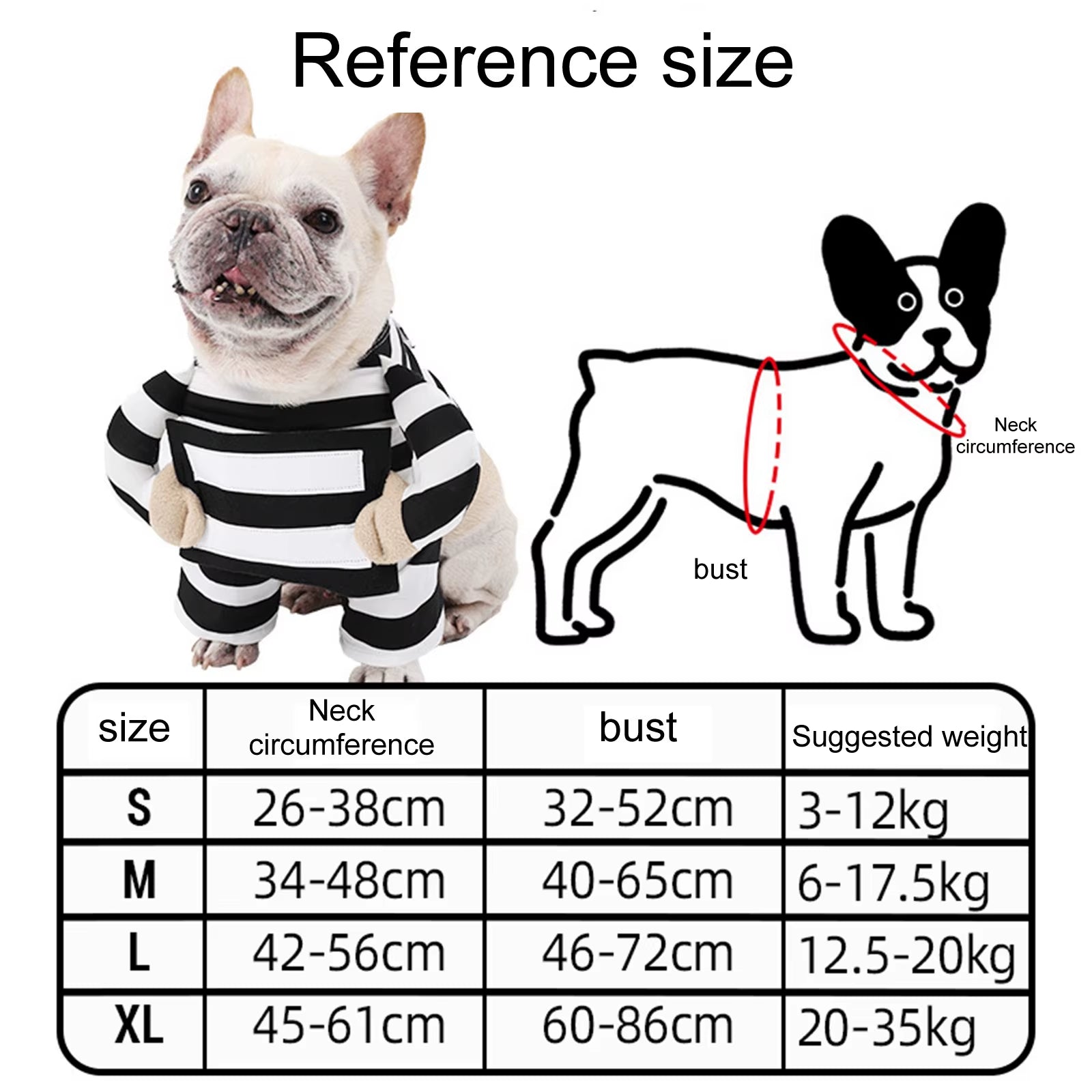 Funny Prisoner Dog Costume Halloween Dress Your Pup in This Hilarious Striped Outfit for Parties Photos Soft Comfortable